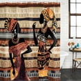 thumbnail image 2 of African Women Shower Curtain, Waterproof Shower Curtains for Bathroom, Black Boho Tradition Ethnic Southwest Washable Fabric Bathtub Curtain Set Bath Decor with 12 Hooks 72"x78", 2 of 8