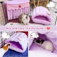 thumbnail image 4 of Guinea Pig Bed, Warm Fleece Guinea Pig Hideout, Cozy Small Animal House Bedding for Rabbit, Bunny, Hamster, Ferret, Hedgehog, Rat, Chinchilla, Squirrel Cage Accessories, 4 of 5