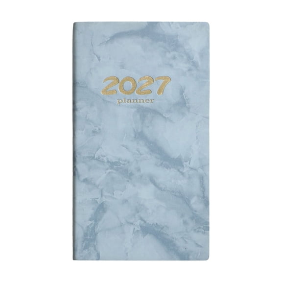 8x5.5 Inch Portable 2027 Schedule Book, 365 Day English Planner, Record Notebook for Home Life, Office Affairs and Plan Tracking