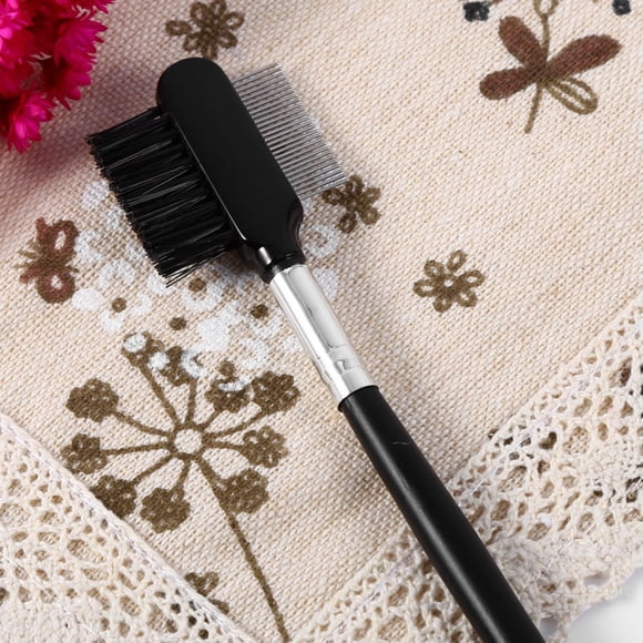 Fugacal Cepillo de Cejas Con Pesta?as de Doble Cabeza 2 En 1, Peine Para Cejas Que Da Forma A Las Pesta?as, Peine de Maquillaje de Belleza Para Mujeres Fugacal No se aplica