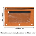 thumbnail image 2 of Unique Bargains Smooth Zipper Clear Mesh Double Layer Pencil Case for 3 Ring Binder Orange, 2 of 7
