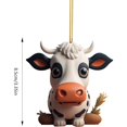 thumbnail image 2 of Christmas Cow Ornaments Hanging Cow Decorations Cute Christmas Tree Ornaments for Home Office Party, 2 of 6