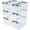 Green Handle, variant on 6 Quart Plastic Stackable Storage Latch Bins,Clear Latching Box with Handle and Lid,Pack of 6 (Green Handle)