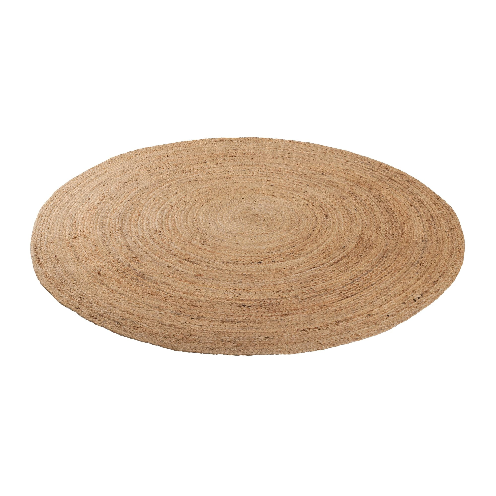 · REDEARTH · Round Area Rug - Hand Woven Braided 100% Natural Jute - Artisan Made Reversible Boho Jute Rugs for Bedroom - Kitchen - Living Room - Farmhouse - Aesthetic Home Decor (8' Feet - Natural)