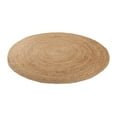 thumbnail image 4 of · REDEARTH · Round Area Rug - Hand Woven Braided 100% Natural Jute - Artisan Made Reversible Boho Jute Rugs for Bedroom - Kitchen - Living Room - Farmhouse - Aesthetic Home Decor (8' Feet - Natural), 4 of 13