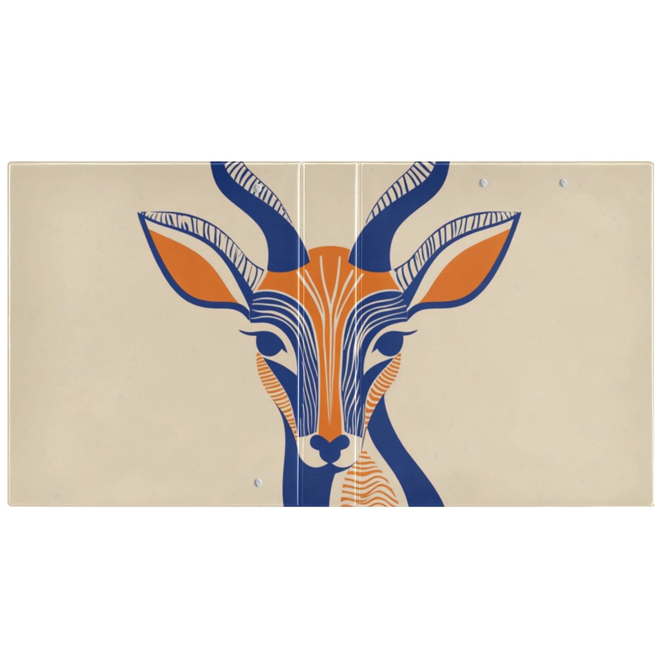 Deer Face 3 Ring Binders 1.5 inch Hardcover File Folders with Interior Pockets A4 Size Organizer for School Office Hospital