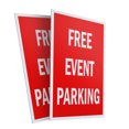 thumbnail image 4 of A-frame Sidewalk Free Event Parking 24" x 36" Double Sided A-Frame Sidewalk Sign, Includes 2 Plastic Inserts | Foldable Portable White Signicade Sandwich Board Signs, 4 of 5