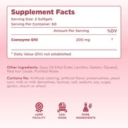Clear Formulas High Absorption CoQ10 Supplement Softgels, 200mg, Heart Health, 120 Count