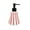 Red, variant on Striped Hotel Home Soap Dispenser Push Lotion Dispensing Bottle Curved 350ml Black/Red