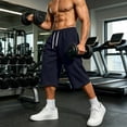 thumbnail image 6 of QSXADF Men's Capris Elastic Waist Drawstring Shorts Drawstring Pocket Sweatpants Elastic Waist 3/4 Length Gym Joggers Athletic Daily Mens Casual Trousers, 6 of 6
