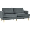 thumbnail image 1 of HOMCOM 3 Seater Sofa w/ Thick Spring Cushions, 74" Modern Upholstered Couch, 1 of 10