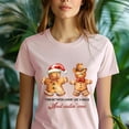 thumbnail image 5 of Cute Gingerbread Couple Christmas Tee | Holiday Snack Humor Shirt, Heliconia, Size L, 5 of 6