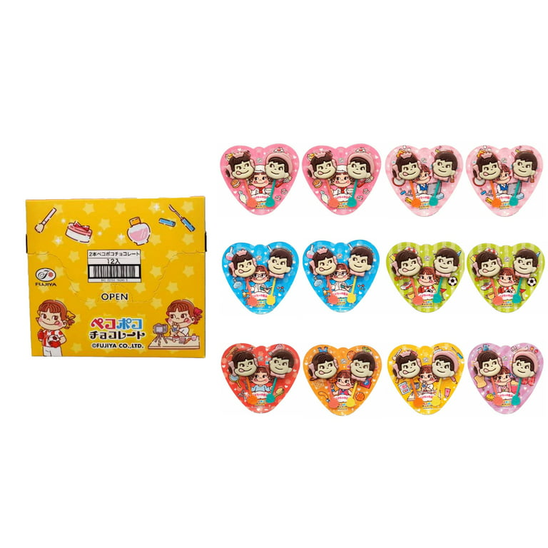 Fujiya Peko Poko Chocolate Lollipop, 0.84 oz Each, 12 Count (Box) - Pack of  1