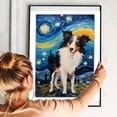 thumbnail image 5 of Collie Starry Night Dog Canvas Print - Van Gogh Inspired Dog Wall Art Decor - Makes a Great Gift for Home Decor, Living Room, Bedroom - Ready to Frame, 5 of 5