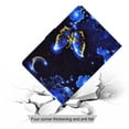 thumbnail image 4 of SaniMore Case for iPad 10th Generation 10.9" 2022, Auto Wake/Sleep Card Holder Stand Dual Angle PU Leather Case Soft TPU Back Color Painting Magnetic Protective Case for iPad 2022,Blue Bufferflies, 4 of 10