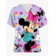 thumbnail image 3 of Blusas médicas con estampado de Mickey Mouse de Disney para mujer, blusas de manga corta con cuello en V, uniforme de enfermera, blusa de trabajo con estampado de dibujos animados, uniforme de mujer, 3 of 5