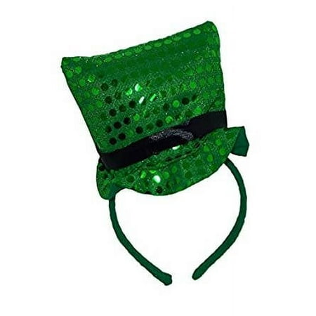 St. Patrick's Day Plush Leprechaun Sequin Hat Headband