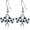 Black White, variant on Race Charm Earring for Women - Black & White Checkered Flag Dangle Drop Earrings - Race Day Gift for Racers & Fans