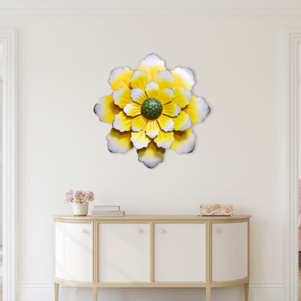 Metal Flower Wall Décor Artificial 3D Flower Wall Art for Living Room