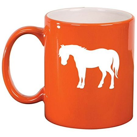 

Ceramic Coffee Tea Mug Cup Pony (Orange)