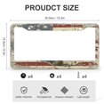 thumbnail image 3 of Vintage USA American Flag Squirrel License Plate Cover 2 Pieces Memorial Day Auto Decorative Frames Cars Protector Cover Holder for Men/Women Quality Aluminum Metal License Plate Frame, 3 of 6