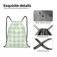 thumbnail image 4 of Sikiie Pistachio Green Checkboard Drawstring Backpack Drawstring Bags, Draw String Back Bag for Sports, Gym, Travel, Swimming, Beach-Medium, 4 of 6