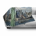 thumbnail image 3 of New York Soft Flannel Fleece Throw Blanket, Liberty and Manhattan Island in a Warm Spring Day Landscape Photograph, Cozy Plush for Indoor and Outdoor Use, 60" x 80", Multicolor, by Ambesonne, 3 of 6