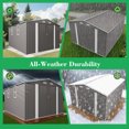 thumbnail image 6 of 10x12 FT Outdoor Storage Shed, Garden Tool Shed with Lockable Door, Air Vent and Two Windows, All-Weather Metal Shelter for Garden Patio Lawn Poolside, Gray, 6 of 8