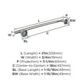 thumbnail image 6 of Amerock Arrondi Stainless Steel 18 inch (457mm) Towel Bar, 6 of 8
