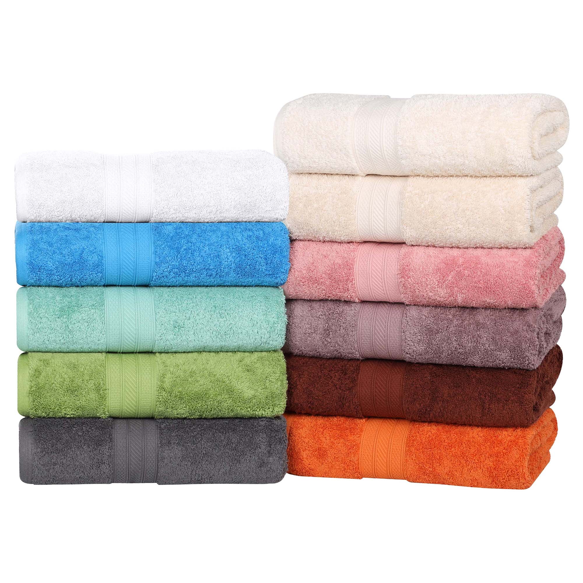 Superior Atlas Cotton Heavyweight Hand Towel, Set of 6, Blush