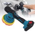 thumbnail image 1 of 6 Inch Cordless Car Buffer Polisher, Orbital Polishing Machine 8 Speeds 5500 RPM with LCD Display & 2x1300mAh Battery for Car Detailing Waxing Polishing, 1 of 7