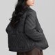 thumbnail image 3 of Parkas de manga larga para mujer, color liso, manga larga, cuello holgado grueso, ropa corta de invierno, parkas de manga larga, parte superior de poliéster para mujer, 3 of 3