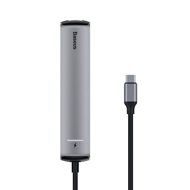 HUB Adaptador inteligente 6 en 1 Ojo mecánico Gris Baseus Baseus Tipo C+PD+3xUSB3.0+HDMI+RJ45