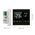 thumbnail image 2 of Thermostat de Sol Numérique MH1822D avec Écran LCD 71x40mm - Régulateur de Température à Commande Tactile AC 85-250V, Précision ±1°C, Capteur NTC, Plage de Réglage 5-50°C, Ignifuge PC+ABS, Blanc, 2 of 6