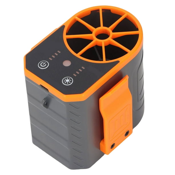 Ventilador De Cintura, Ventilador De Cinturón Ajustable De 4 Velocidades Recargable Con USB Con Luz LED Para Actividades Al Aire Para Acampar