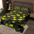 thumbnail image 2 of Erosebridal Stereoscopic Triangle Coverlet Set King,Gradien Geometric Bedding Set,Neon Decor,Ultra Soft,3 Pieces, 2 of 5