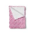 thumbnail image 2 of Love Soft Flannel Fleece Throw Blanket, Pinkish Monochrome Pattern with Swirling Tailed Hearts Romantic Concept, Cozy Plush for Indoor and Outdoor Use, 60" x 80", Pink and White, by Ambesonne, 2 of 6