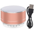 thumbnail image 1 of A10 Altavoz Bluetooth inalámbrico estéreo Entrada AUX Llamada manos libres Tarjeta TF Caja de sonido de sonido HD pequeña, Oro rosa Inevent EL2054-06B, 1 of 7