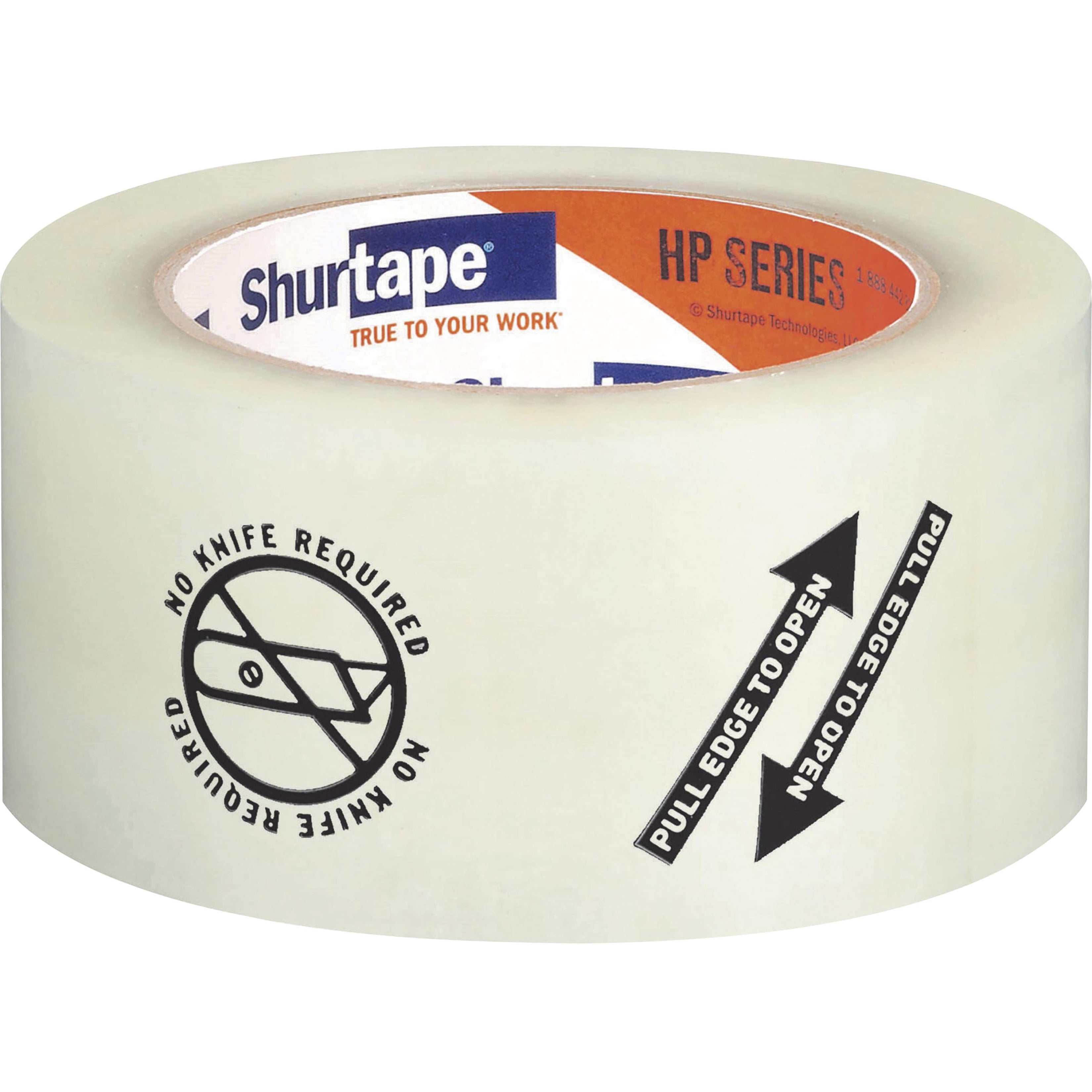 Shurtape, DUC242762, Folded Edge Packaging Tape, 6 / Pack, Clear