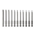 thumbnail image 1 of Yeacher 11pcs 75mm Long Screwdriver Bit Set 1/4'' He-x Shank Torx Magnetics Screwdriver Bits, 1 of 6