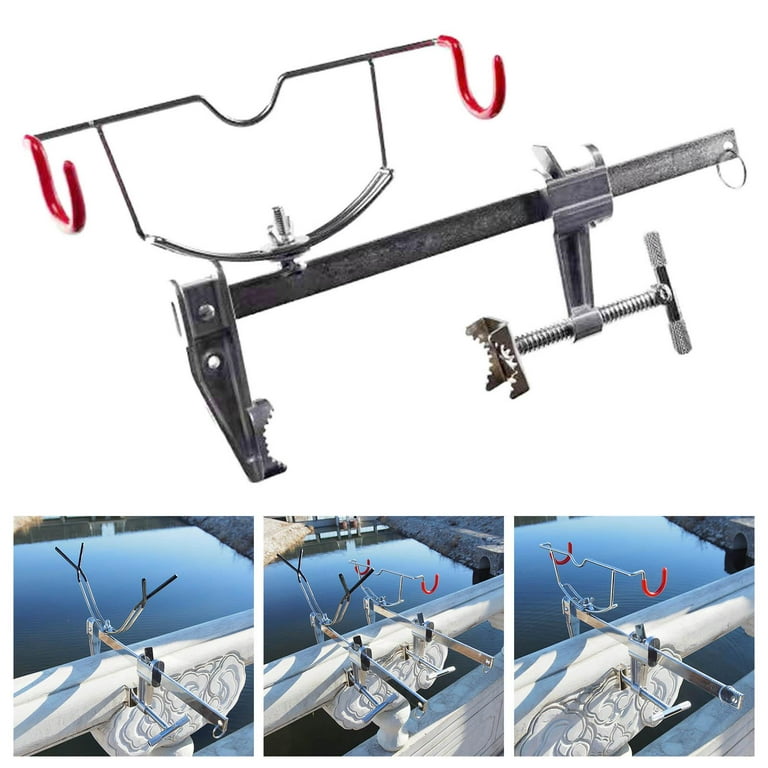 Metal Rod Holder Pole Bracket Support Tackle Tool Adjustable for Boat Kayak  Bridge Pier Sea Railing - 22x5cm