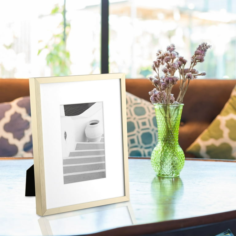 Gallery Brass Picture Frame with White Mat 4x6 + Reviews