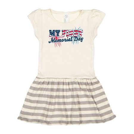 

Inktastic My First Memorial Day with Fireworks Gift Toddler Girl Dress