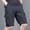 Black, variant on WIZUTIZ Men's Cargo Shorts Solid Color Multi-Pocket Drawstring Elastic Waist Cropped Breathable Lightweight Summer Casual Comfy Active Work Shorts