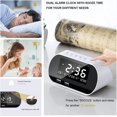 thumbnail image 5 of Clock Radio with FM Radio, Digital Alarm Clock, Dual Alarms, Indoor Temperature 6 Brightness Levels 16 Volume Levels Adjustable, (White), 5 of 5