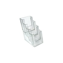 Azar Displays 252388 Four-Tier Four-Pocket Trifold Brochure Holder, 2-Pack