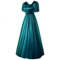 smihono-women-vintage-solid-color-fashion-middle-ages-short-sleeved