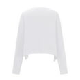 thumbnail image 6 of Guieoi Womens Tops Plus Size Women Curved Hem Long Sleeve Workout Crop Trendy athletic Yoga Gym Shirts with Thumb Hole White Black*Friday/Cyber*Monday Clearance, 6 of 9