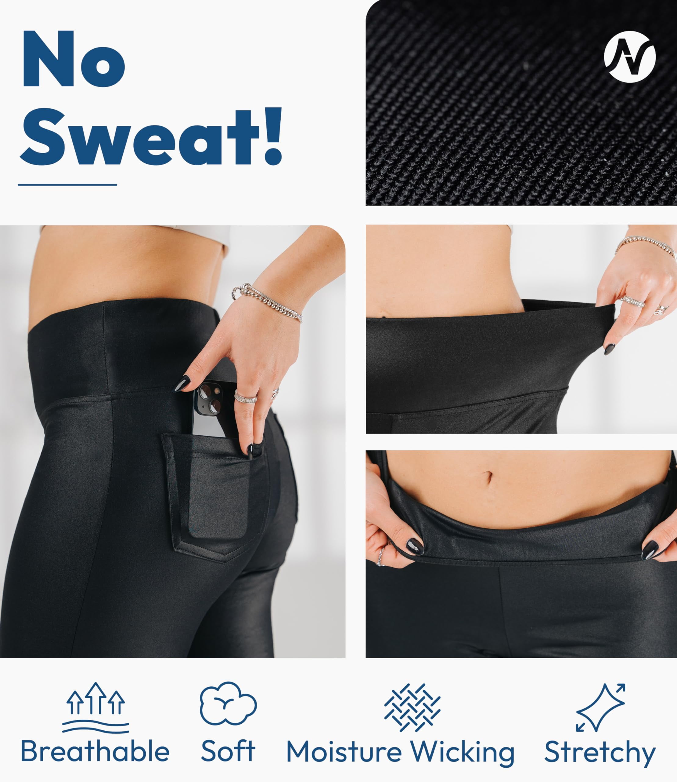 Nirlon Faux Leather Leggings For Women - High Waisted Womens Leggings