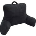 thumbnail image 2 of (2 pack) Mainstays Micro Mink Plush Backrest Lounger Pillow, Rich Black Poly Micro Mink, 2 of 8